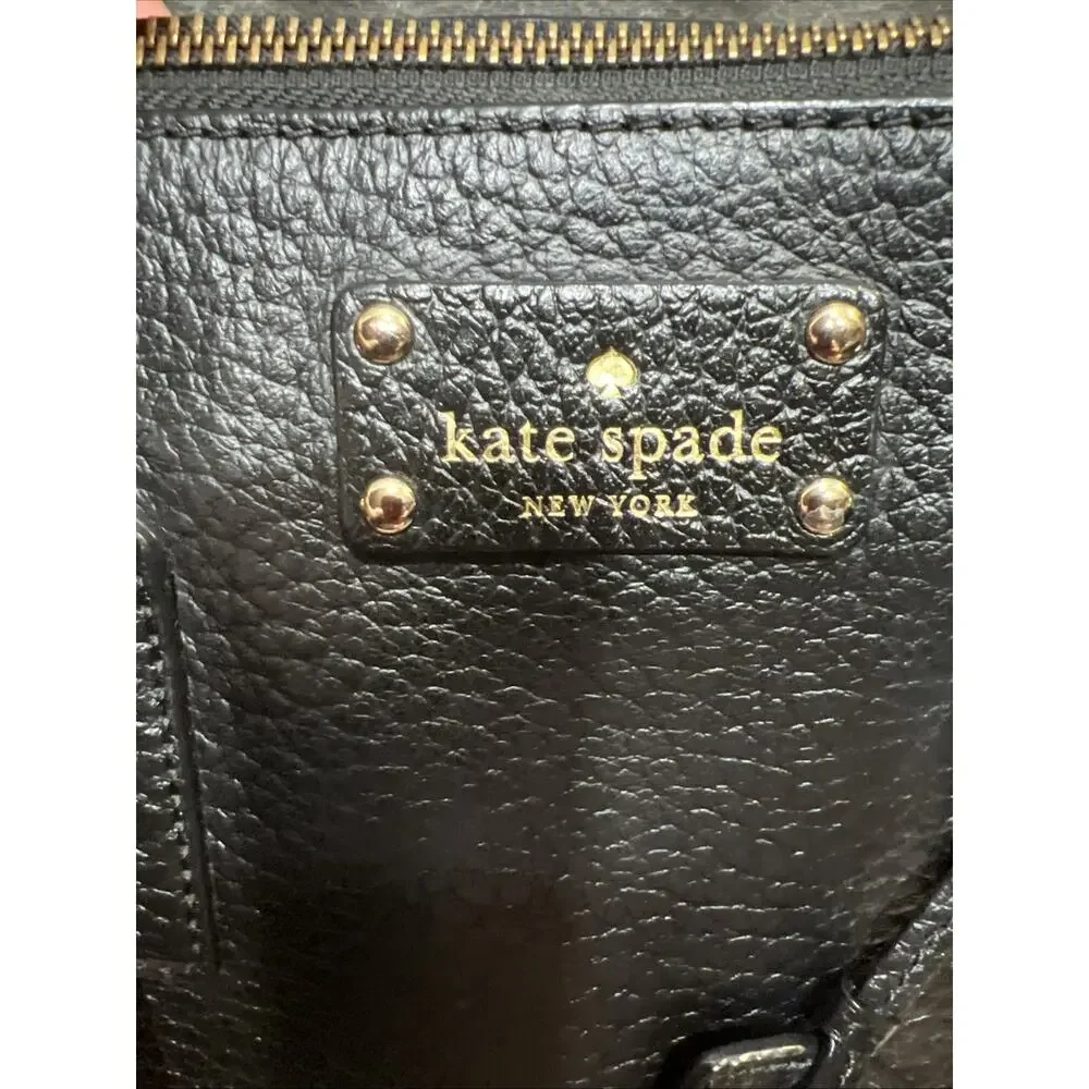 Kate Spade New York Wellesley Rachelle Leather Satchel/Crossbody Black/Black